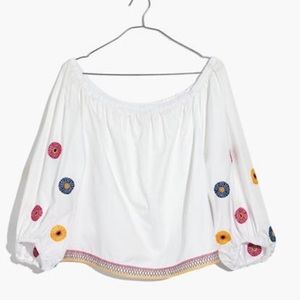 Madewell off shoulders summer blouse- NWT